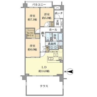 グランドヒルズ京都東山ロジュマンの間取図