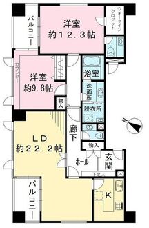 堂島川アーバンライフの間取図