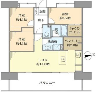 ヴィルヌーブ戸田公園の間取図