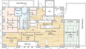 プラネスーペリア　グランジェ住吉本町の間取図