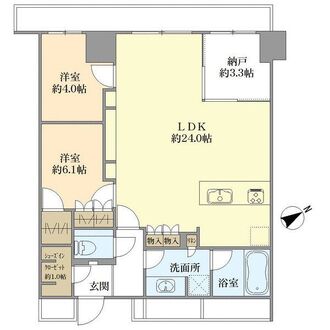 ワテラスタワーレジデンスの間取図