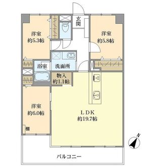 ライオンズマンション春日の間取図
