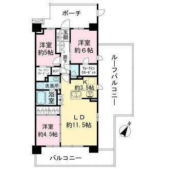 パークホームズ武蔵新城フィールドレジデンスの間取図