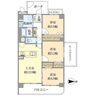 クラウンハイム住吉の間取図