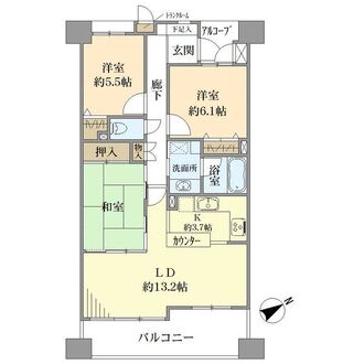 ライオンズヴィアーレ浦和弐番館の間取図