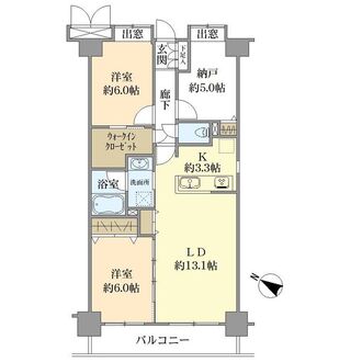 稲城ガーデニア弐番館の間取図