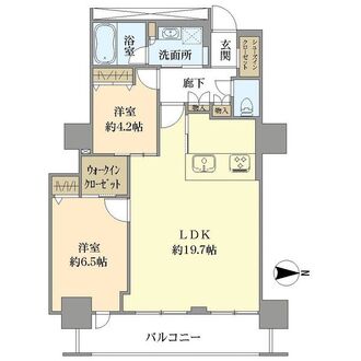 阿波座ライズタワーズ　フラッグ46の間取図