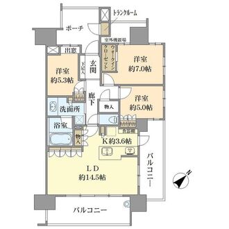 パークホームズ広島ボールパークタウンの間取図