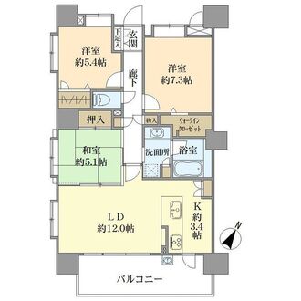 ファーネスト白木原駅前ルクシアの間取図
