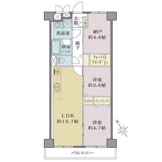 グリーンキャピタル門前仲町の間取図