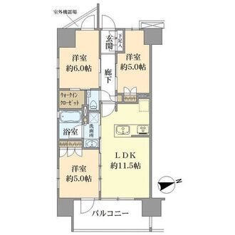プレシス阿倍野阪南町ウエストの間取図