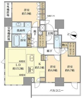 ザ・パークハウス大阪梅田タワーの間取図