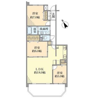レクセルマンション竹ノ塚第三の間取図