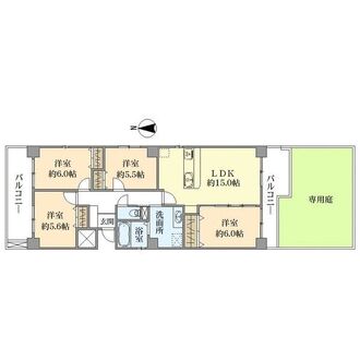 ラ・ヴェール芦屋ＩＩＩ６号棟の間取図