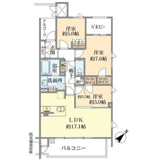 グランクレア昭和前山町の間取図