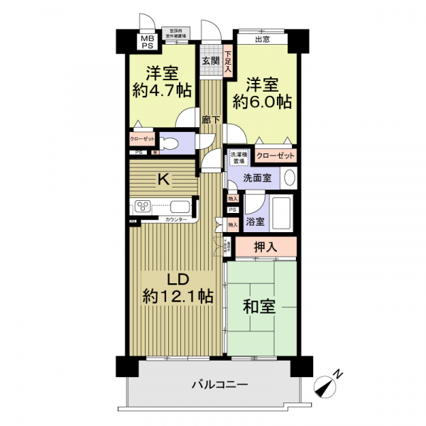 ライオンズマンション春日井中央通の間取図