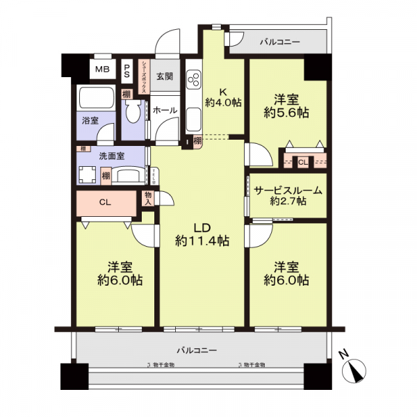 シャトレー東刈谷駅の間取図