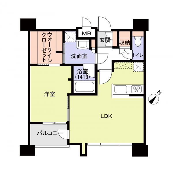 エンクレストベイサイド通りの間取図