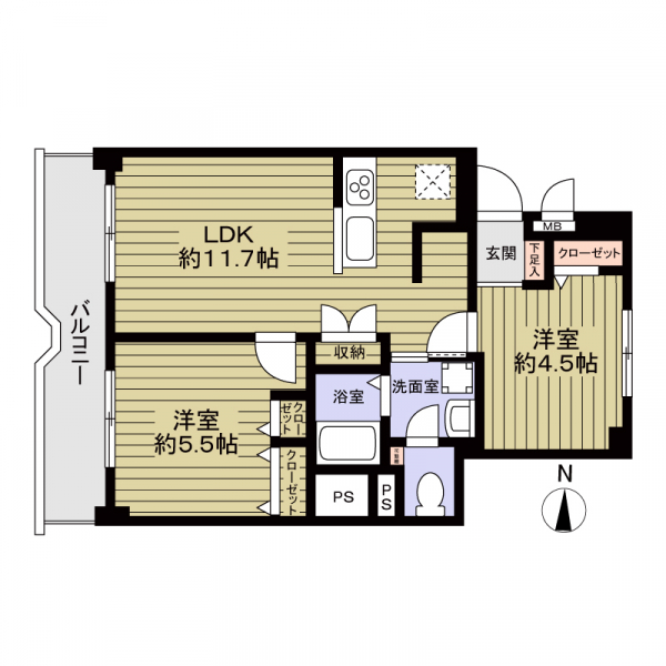 大山コーポサンキョーの間取図