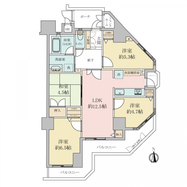 ワコーレレジクス兵庫の間取図