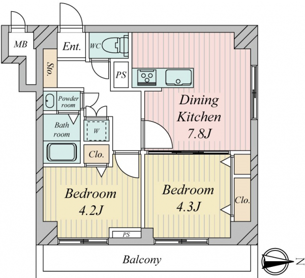 北千住第２ダイヤモンドマンションの間取図
