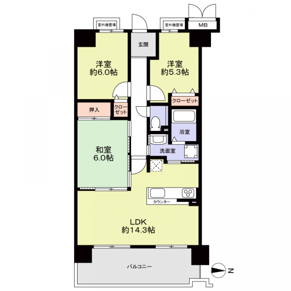 グレーシイ須磨アルテピア２番街の間取図