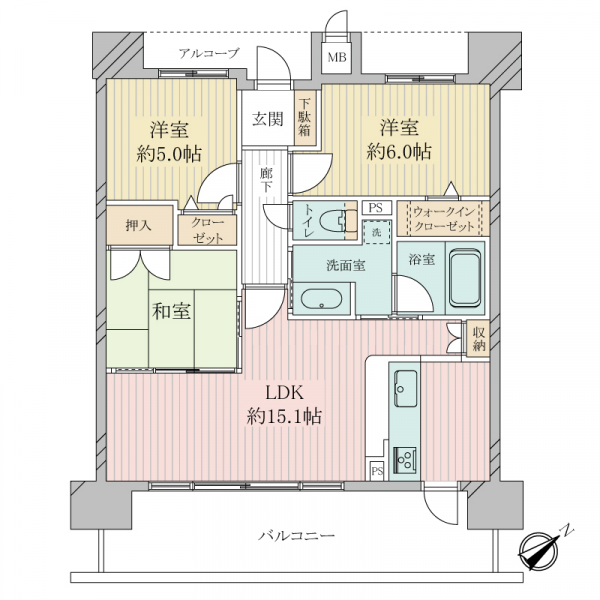 サクセスブリッジ弁天町の間取図