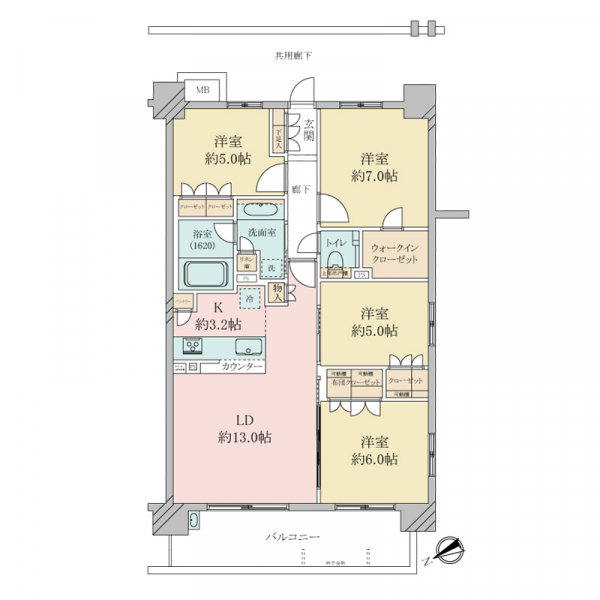レーベン浜寺公園の間取図
