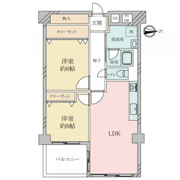 中之島ロイヤルハイツの間取図