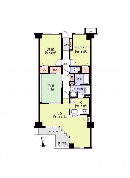 新松戸リリエンハイムの間取図
