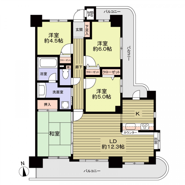 ライオンズシティ大曽根の間取図