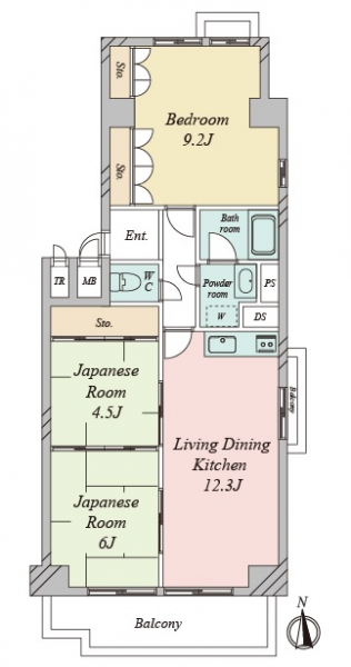 シーアイハイツ南千里Ａの間取図