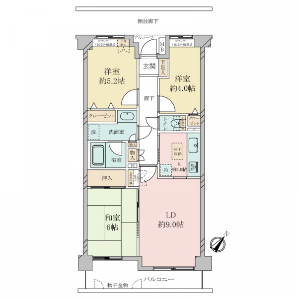 アルカサル岸谷の間取図