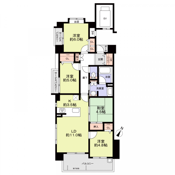 エイリックスタイル井尻ＩＩクロッシィの間取図