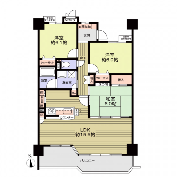 ライオンズガーデン八田の間取図