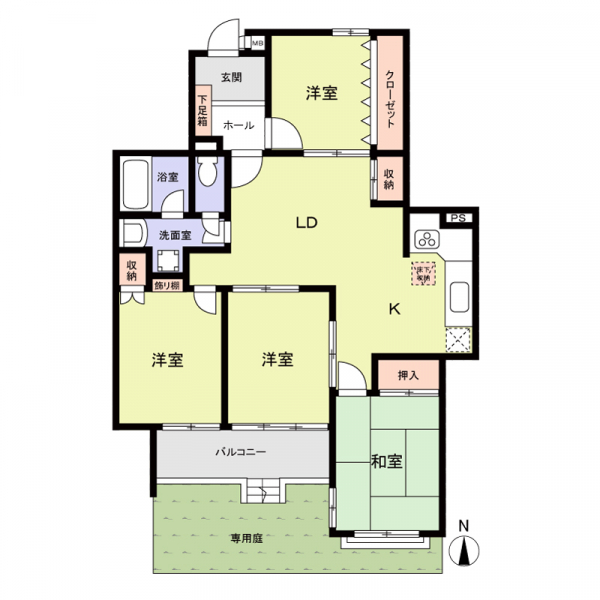 三旺マンション第５原の間取図