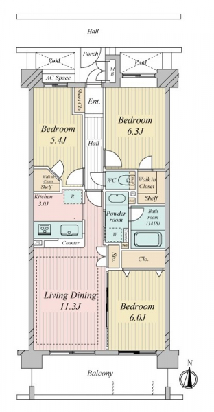 コスモ東京ベイフォートの間取図