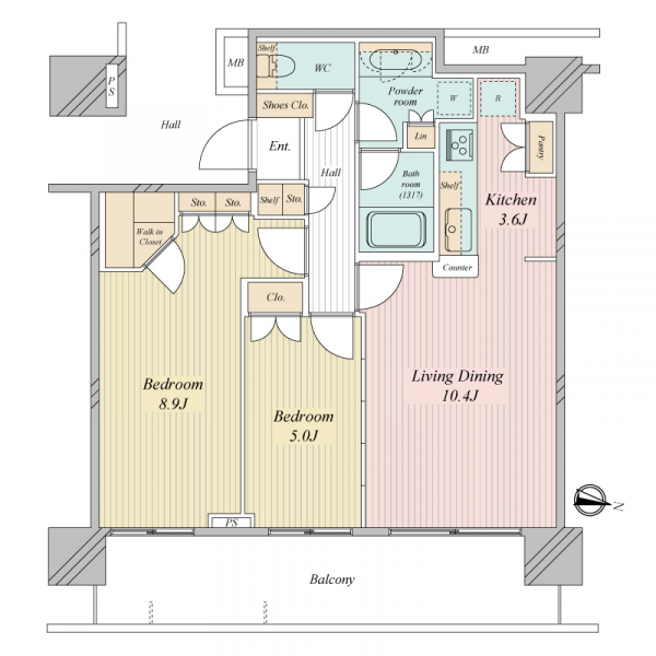 ブランズタワー南千住の間取図
