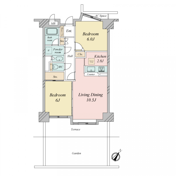 大宮宮原ガーデンハウスの間取図