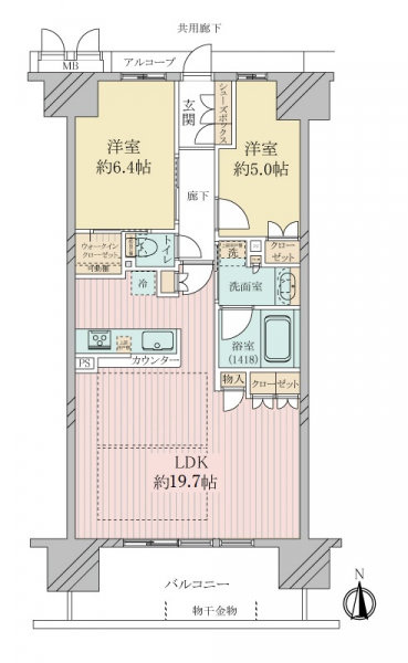 メイツ楠葉中央の間取図