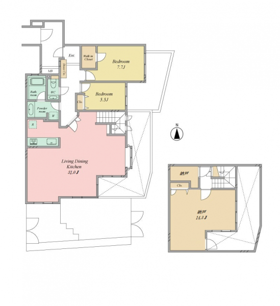 朝日マンション目白の間取図