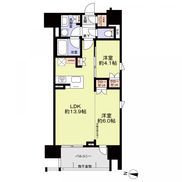 オープンレジデンシアＴＨＥ　ＭＩＤ　ＭＡＲＫの間取図
