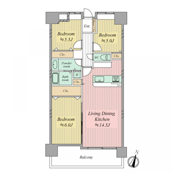 グランピアマンションアーガス吉塚の間取図