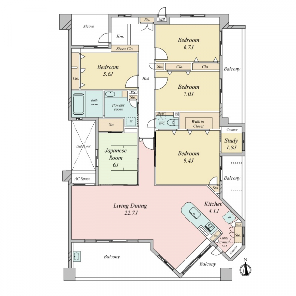 ネアシティガーデン西の丘の間取図