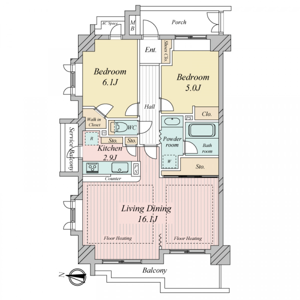 千川ヒルズの間取図