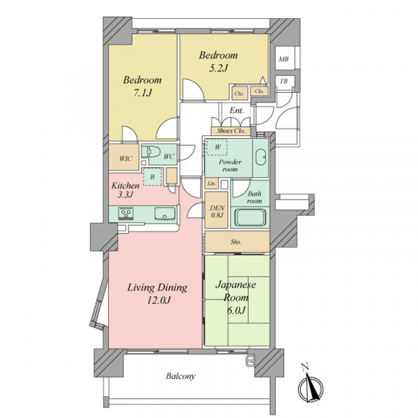 ミディオンソレイユレジデンスの間取図
