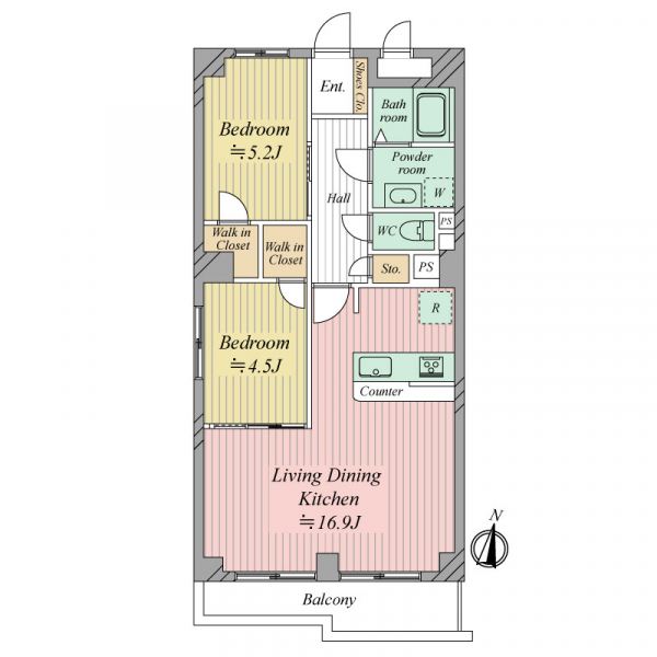 赤坂ハウスの間取図