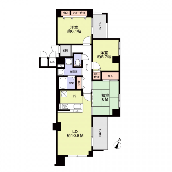 アドリーム白川台の間取図