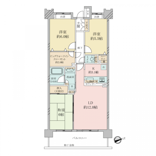 クラウンガーデン武蔵野ブライトコートの間取図