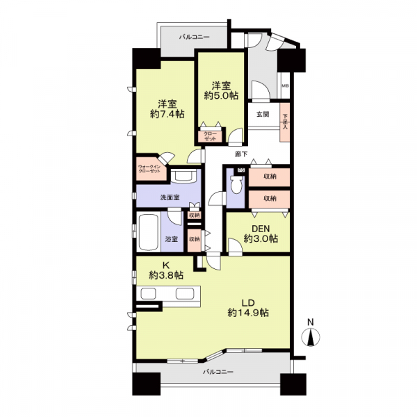 スカイハイツ高岳の間取図